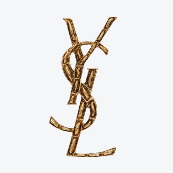 Yves Saint Laurent Jewelry - Brand new!! Authentic Saint Laurent OPYUM YSL CROCODILE BROOCH IN GOLD BRASS
